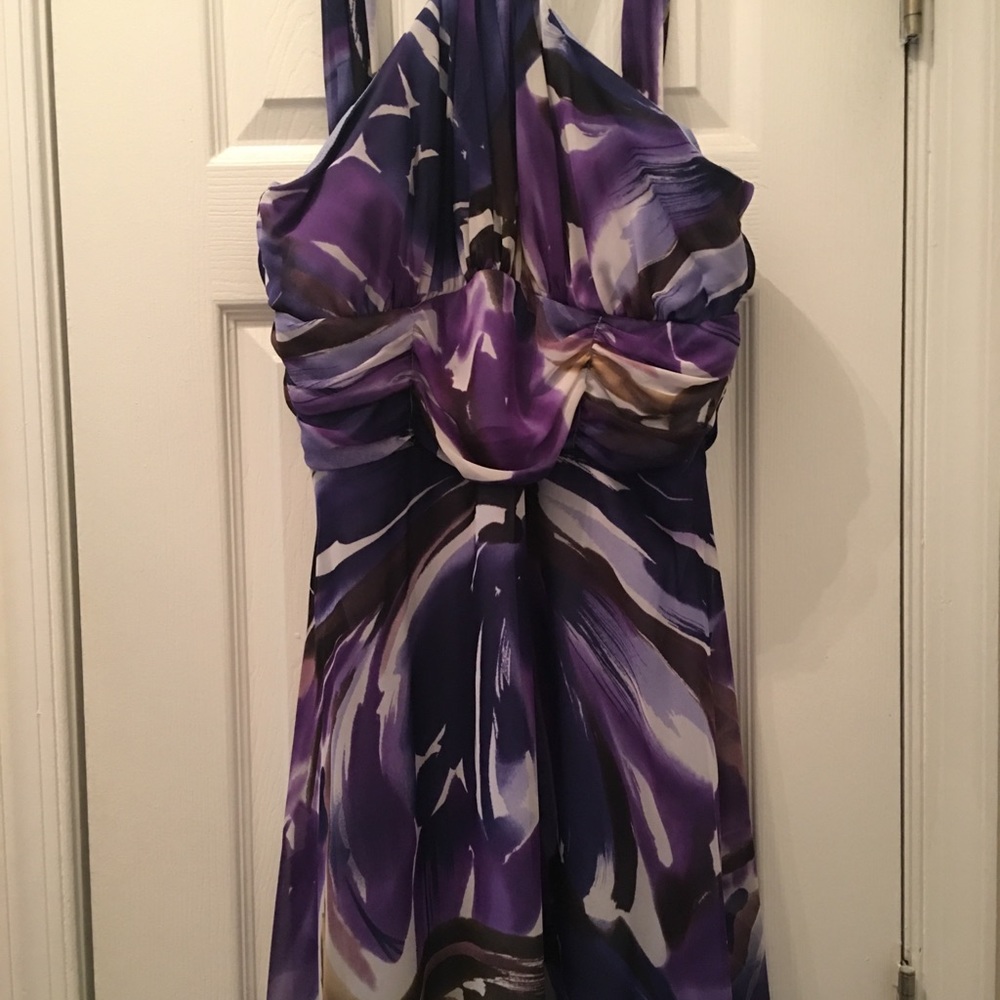 Purple Multicolor Georgette dress